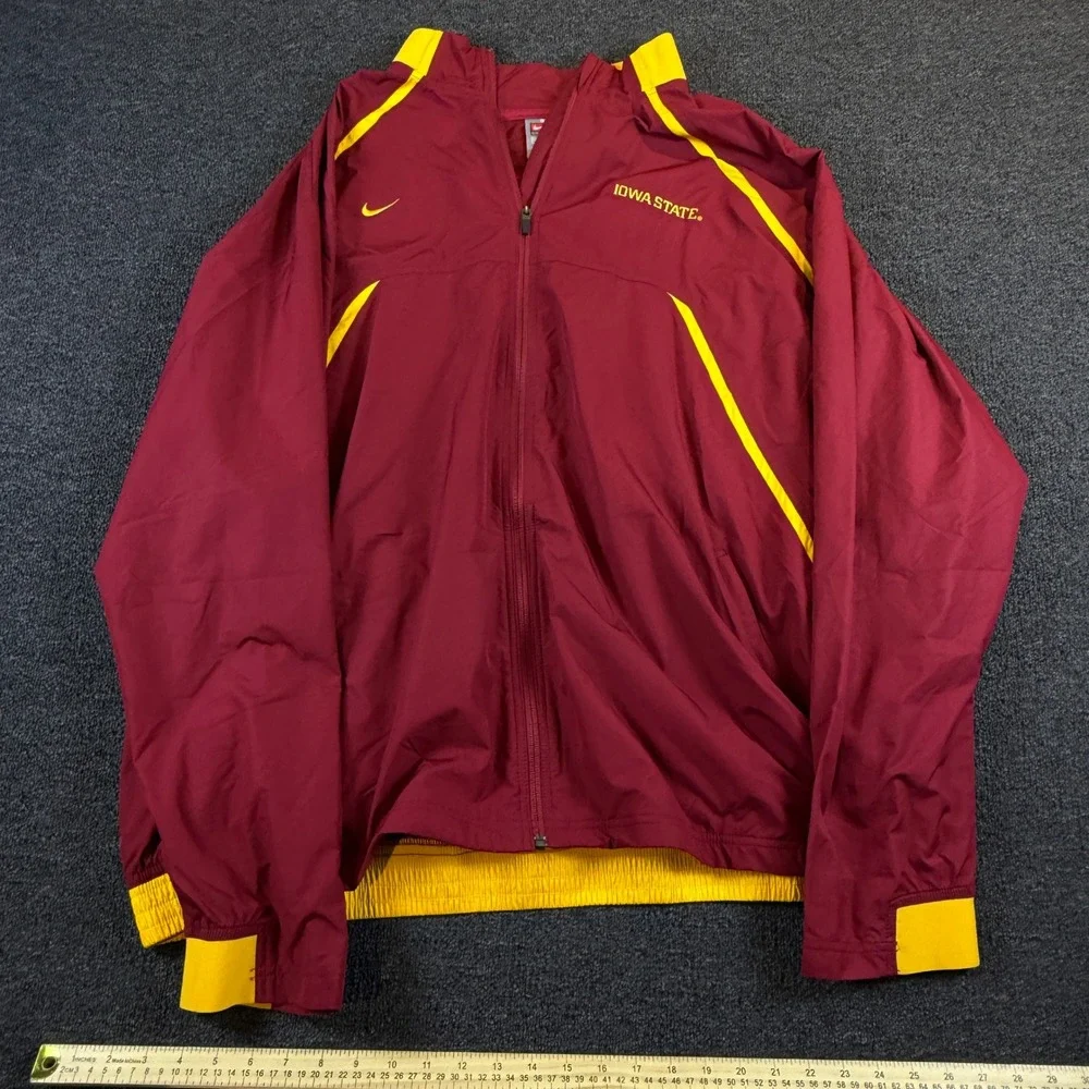 Iowa State Nike Windbreaker Mens 3XL FIT Storm Red NCAA Football EUC